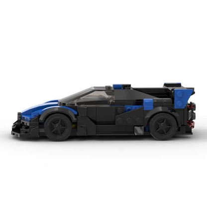 Blue Maserati Racing Car Building Blocks Figure