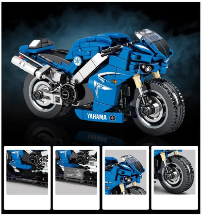 Motorcycle Building Block Figure