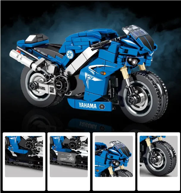 Motorcycle Building Block Figure