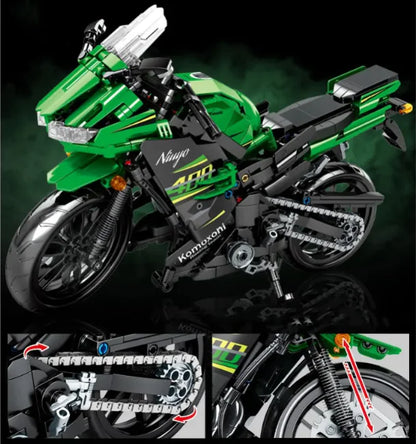 Motorcycle Building Block Figure