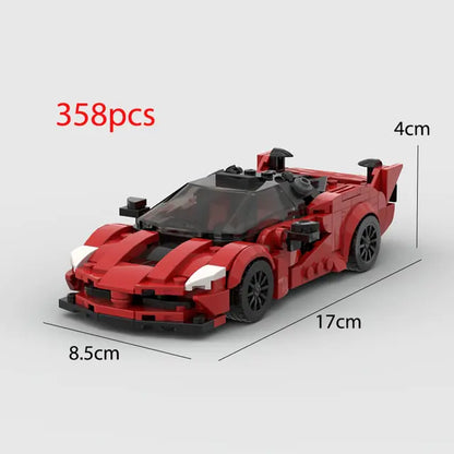 Ferrari Roma Racing Car Building Block Figure