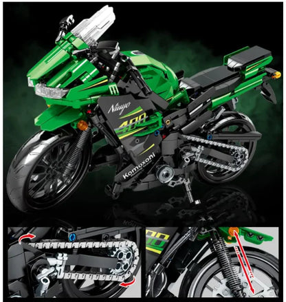 Motorcycle Building Block Figure