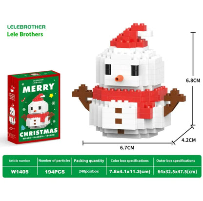 Christmas-Themed Character Building Block Figures