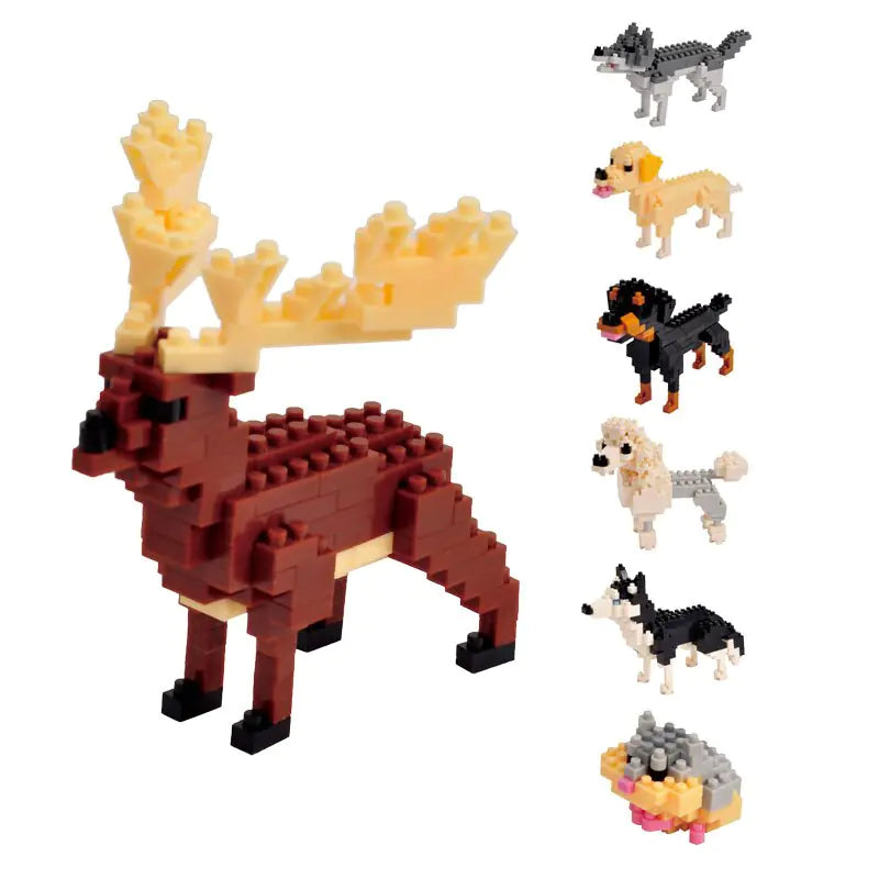 Mini 3D Animal Building Block Figures