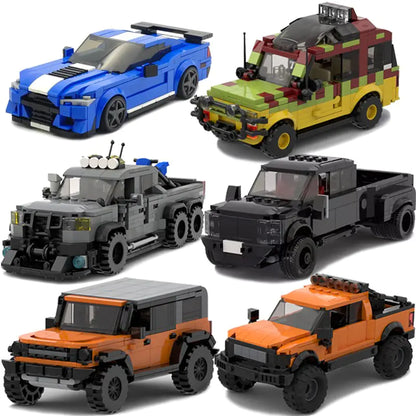 Ford Set Pickup Truck Building Blocks Figures