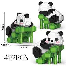 Mini Panda Building Block Figures