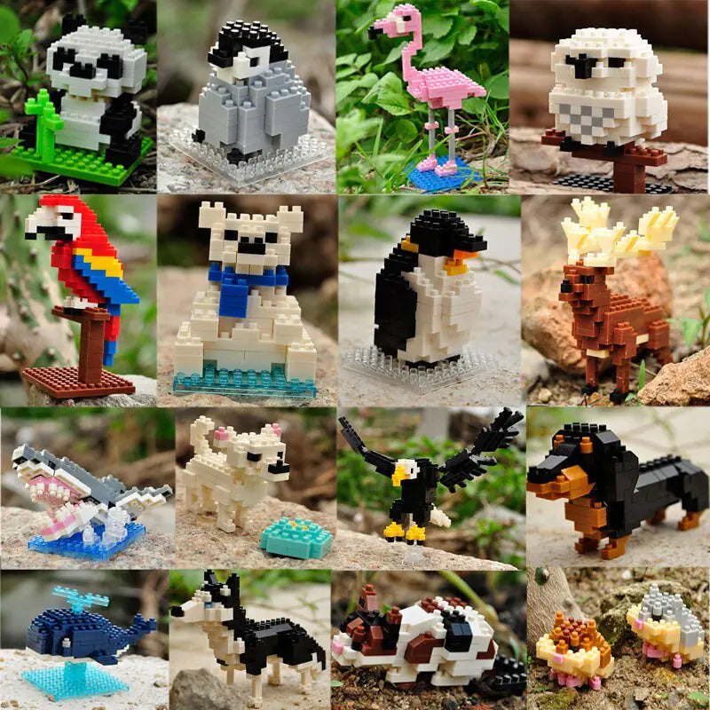 Mini 3D Animal Building Block Figures