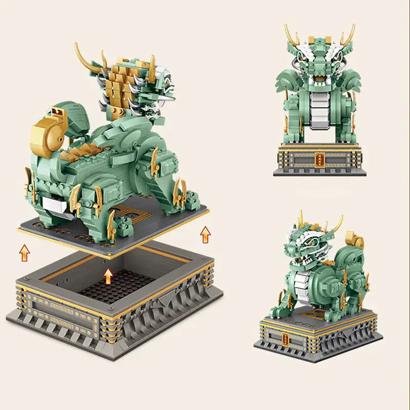 Sacred Dragon Kylin Building Block Figures