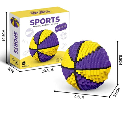 Football and Basketball Building Block Figures