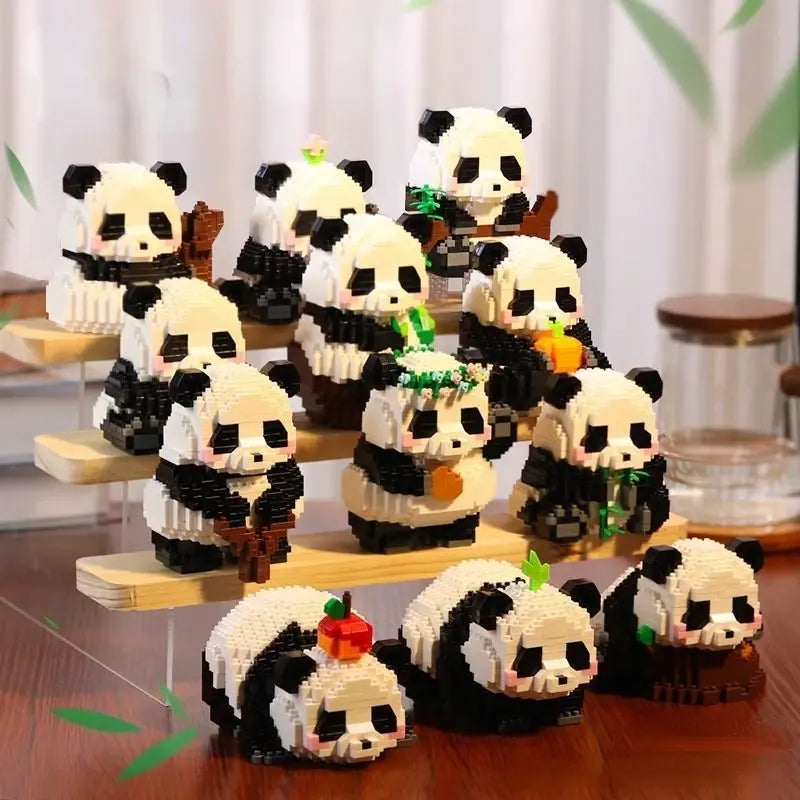 Mini Panda Series Building Block Figures