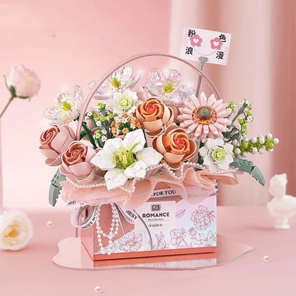 Flower Bouquet Box Building Block Toy