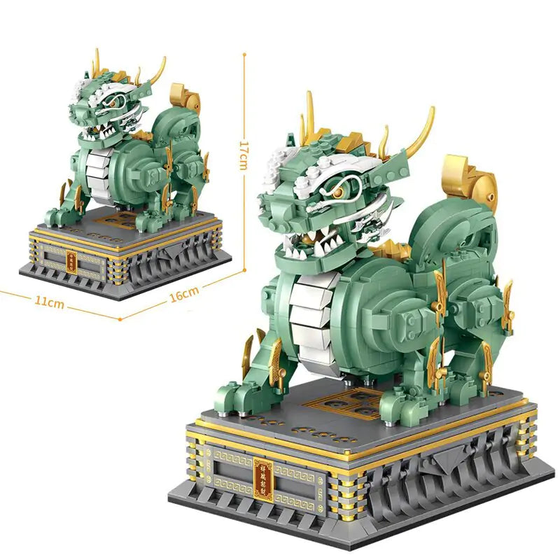 Sacred Dragon Kylin Building Block Figures