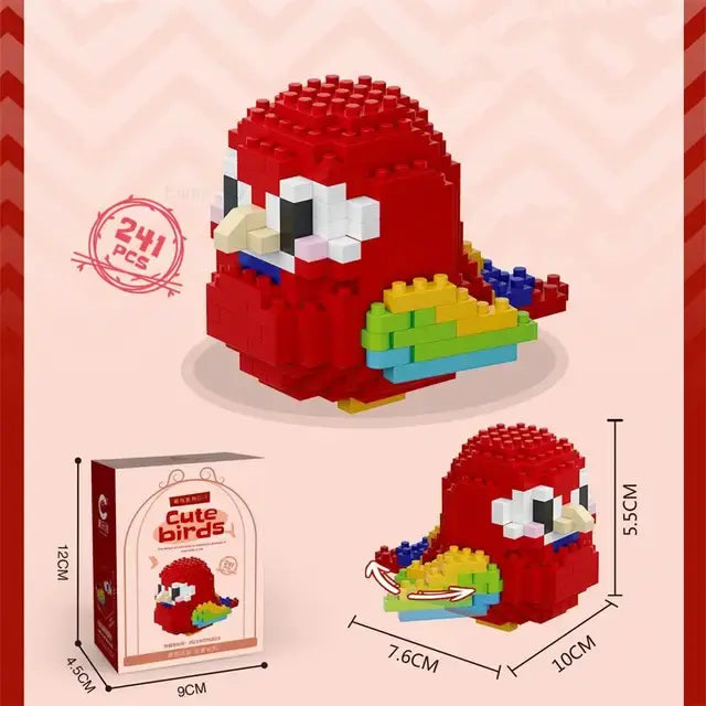 Kawaii Cute Birds Building Block Figures