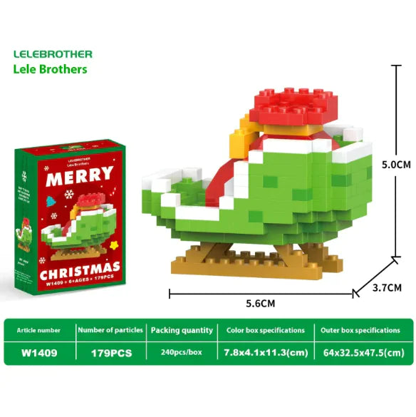 Christmas-Themed Character Building Block Figures