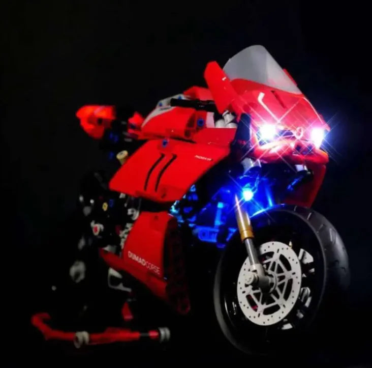 Racing Motorcycle Build Block Figures