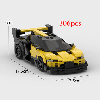 Bugatti Vison Racing Sports Car Building Block Figures