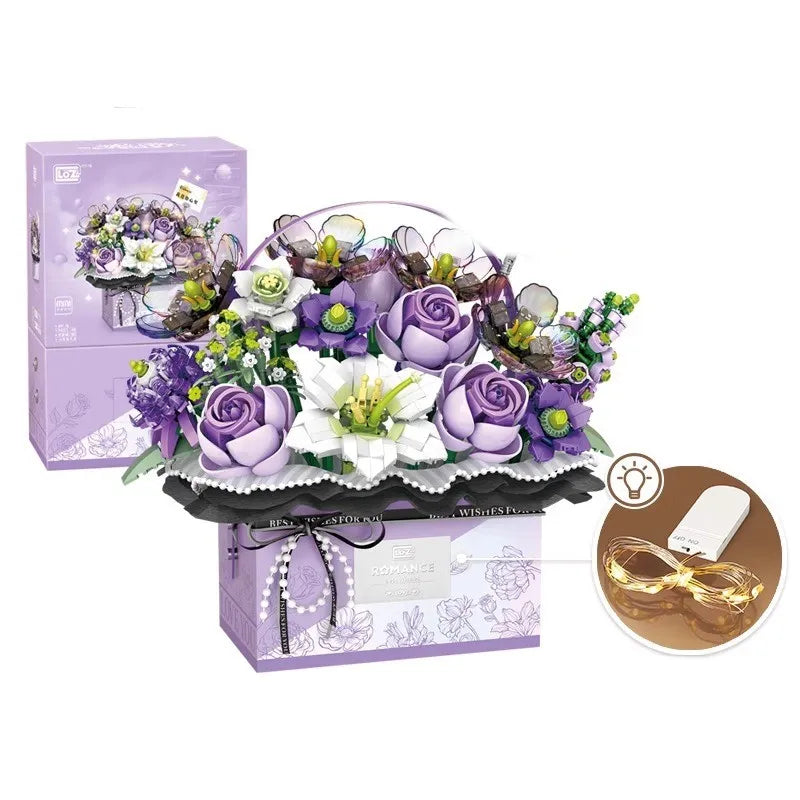 Flower Bouquet Box Building Block Toy