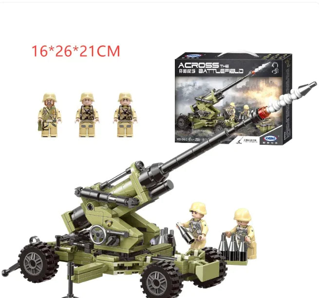 Military Vehicle Building Block Figures