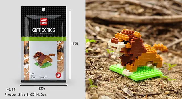 Mini 3D Animal Building Block Figures