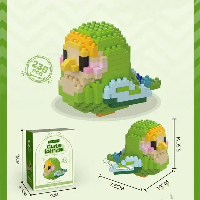 Kawaii Cute Birds Building Block Figures