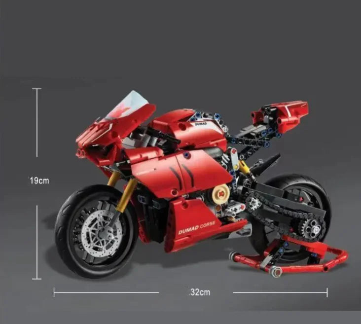 Racing Motorcycle Build Block Figures