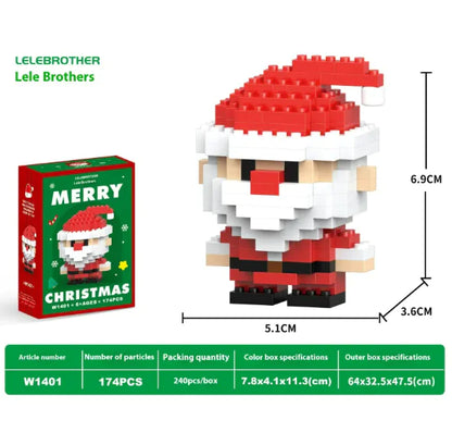 Christmas-Themed Character Building Block Figures