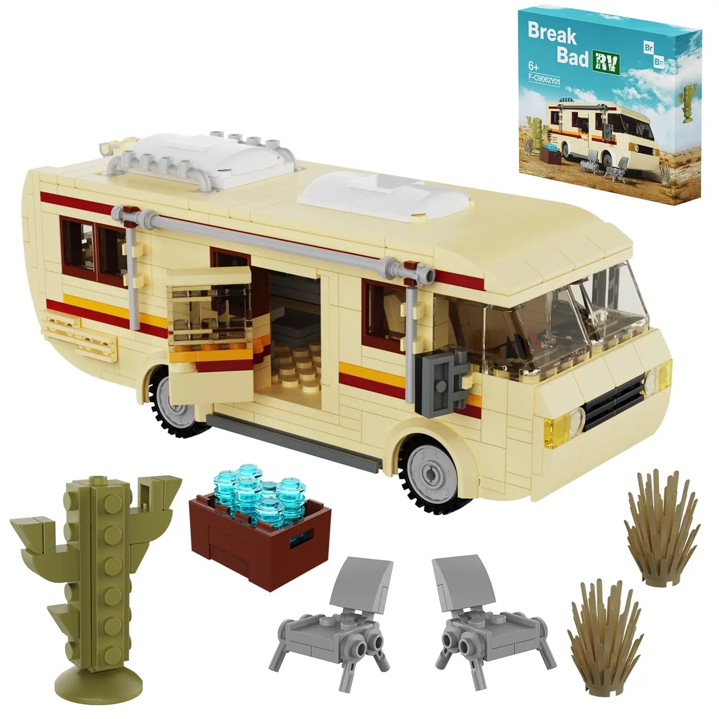 Breaking Bad Cooking Lab RV Car Building Block Figures