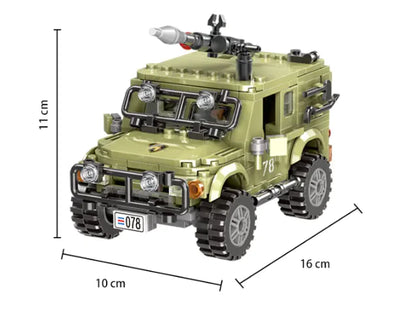 Military Vehicle Building Block Figures