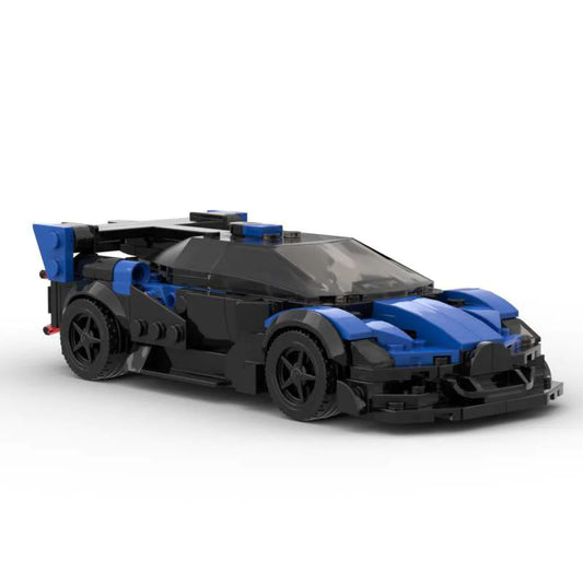 Blue Maserati Racing Car Building Blocks Figure