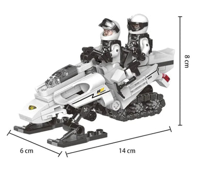 Military Vehicle Building Block Figures