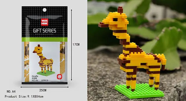 Mini 3D Animal Building Block Figures