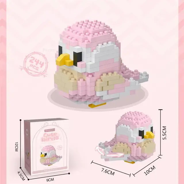 Kawaii Cute Birds Building Block Figures