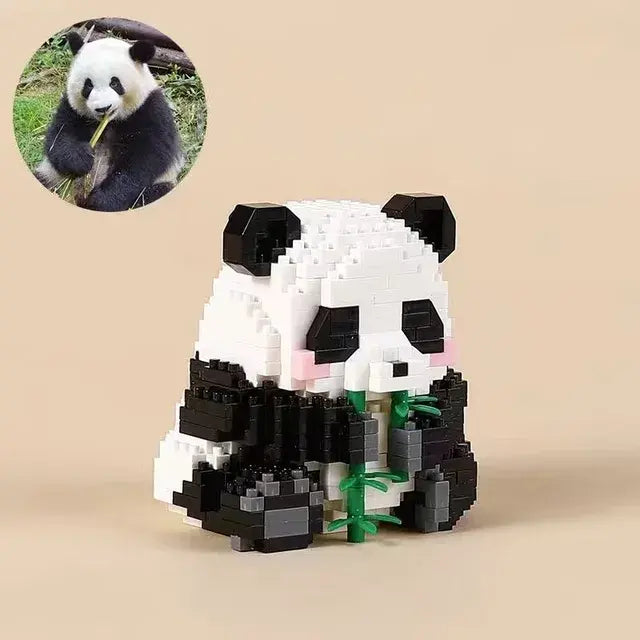 Mini Panda Series Building Block Figures