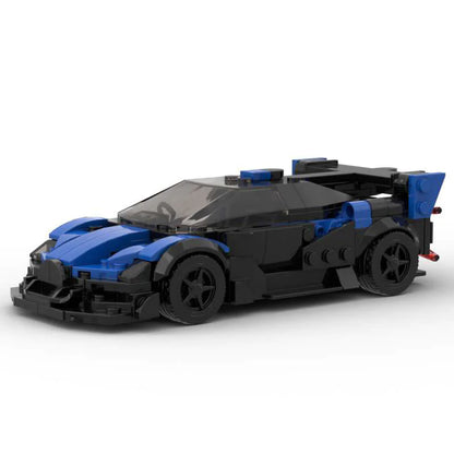 Blue Maserati Racing Car Building Blocks Figure