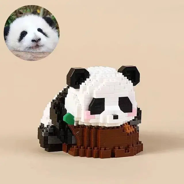 Mini Panda Series Building Block Figures