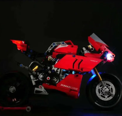 Racing Motorcycle Build Block Figures