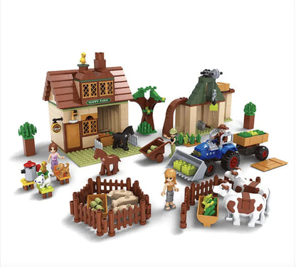 Medieval Farm Building Block Figures