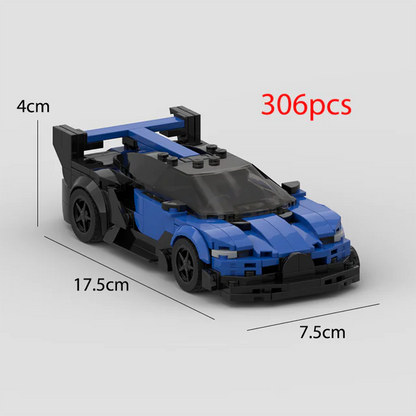 Bugatti Vison Racing Sports Car Building Block Figures