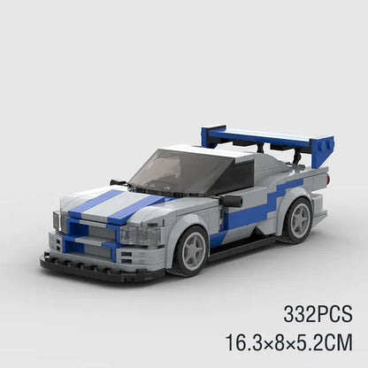 City Car Speed Champions F1 Technique Racing Sports Car Building Block Figure