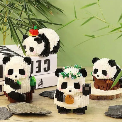 Mini Panda Series Building Block Figures