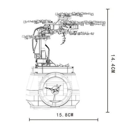 Bonsai Clock Building Block Figure