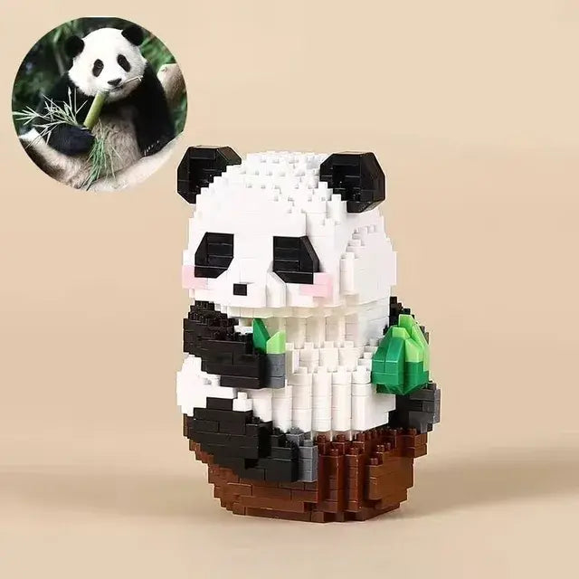 Mini Panda Series Building Block Figures