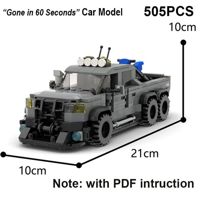 Ford Set Pickup Truck Building Blocks Figures