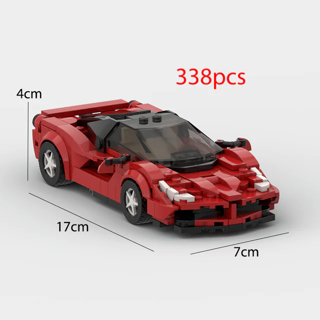 Ferrari 488 pista Racing Car Building Block Figure