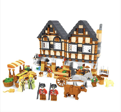 Medieval Farm Building Block Figures