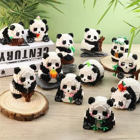 Mini Panda Series Building Block Figures