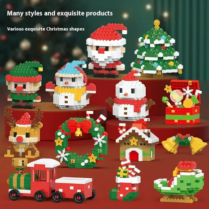 Christmas-Themed Character Building Block Figures