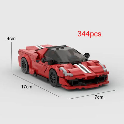 Ferrari 488 pista Racing Car Building Block Figure