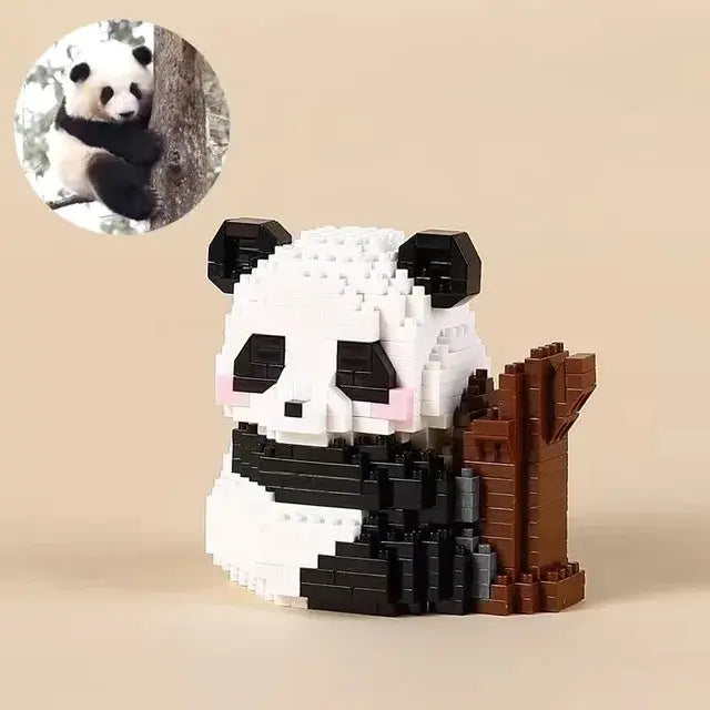 Mini Panda Series Building Block Figures