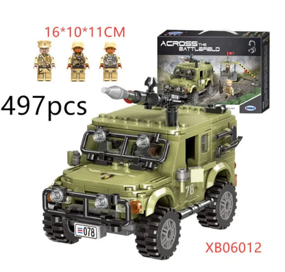 Military Vehicle Building Block Figures